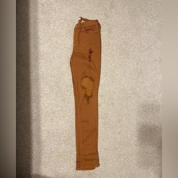 Like new Vibrant size 11 stretchy jeans, factory distressed camel colored - Picture 3 of 5
